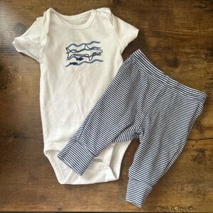 Carter's White and Blue Baby Set